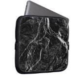 Schwarz-Weiß-Abstraktes Muster Laptopschutzhülle (Vorne Rechts)