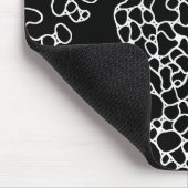 Schwarz-Weiß-Abstraktes Muster Mousepad (Ecke)