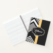 Schwarz-Weiß-Abstraktes Muster Notizblock (Innenseite)