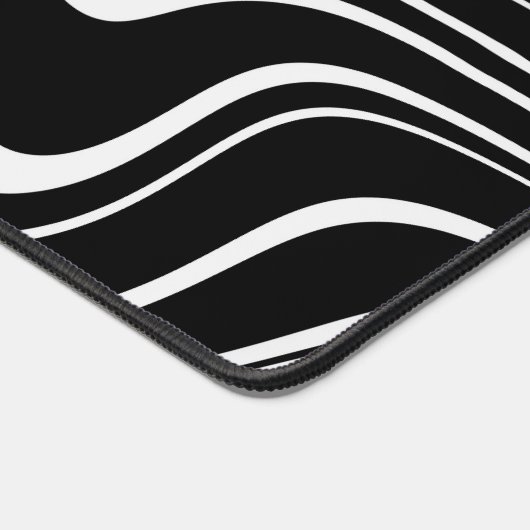 Schwarz-Weiß-Abstraktes Muster Schreibtischunterlage (Ecke)