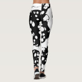 Schwarz-Weiß-Abstraktion Leggings (Rückseite)