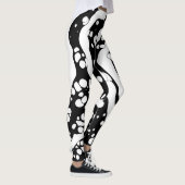 Schwarz-Weiß-Abstraktion Leggings (Rechts)