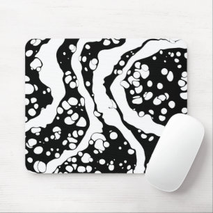 Schwarz-Weiß-Abstraktion Mousepad