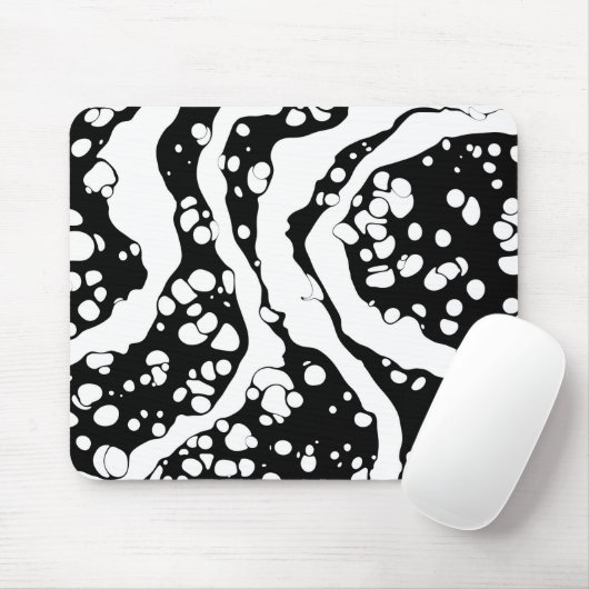 Schwarz-Weiß-Abstraktion Mousepad (Mit Mouse)