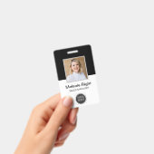 Schwarz-Weiß-Abzeichen Ausweis (Handheld)