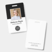 Schwarz-Weiß-Abzeichen Ausweis (Vorder- & Rückseite)