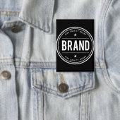Schwarz-weiß Abzeichen-Logo in Kreisform Button (Insitu)