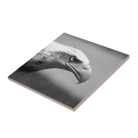 Schwarz-Weiß-Adler Fliese (Seite)