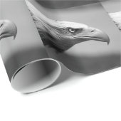 Schwarz-Weiß-Adler Geschenkpapier (Rolleneckpunkt)