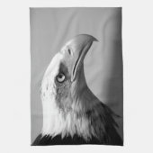 Schwarz-Weiß-Adler Handtuch (Vertikal)
