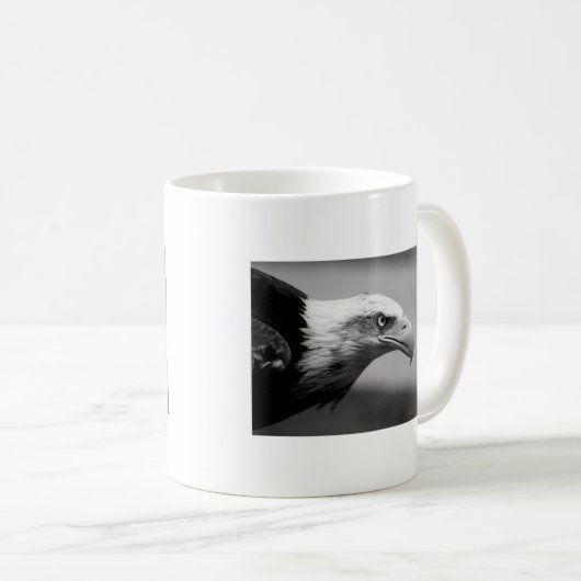 Schwarz-Weiß-Adler Kaffeetasse (VorderseiteRechts)