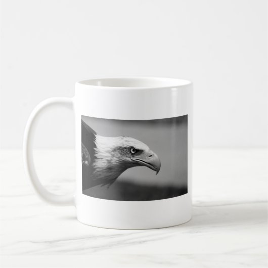 Schwarz-Weiß-Adler Kaffeetasse (Links)