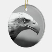 Schwarz-Weiß-Adler Keramik Ornament (Links)
