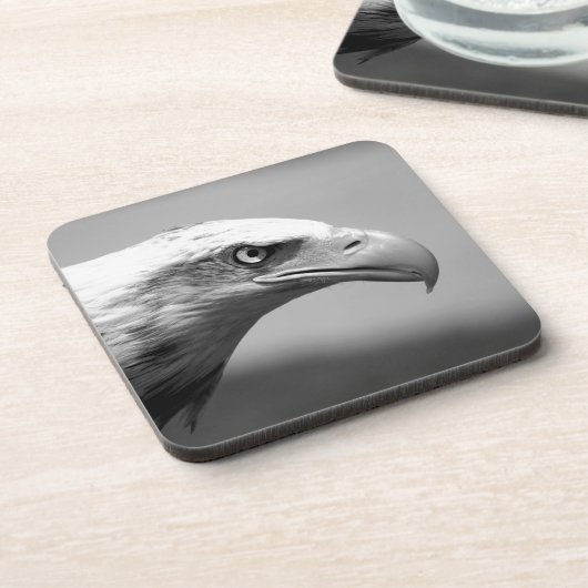 Schwarz-Weiß-Adler Untersetzer (Linke Seite)