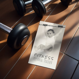 Schwarz-weiß Adorable Baby Fitness Personal Traine Visitenkarte