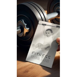 Schwarz-weiß Adorable Baby Fitness Personal Traine Visitenkarte