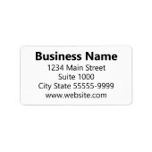 Schwarz-Weiß-Adresse Adressaufkleber (Vorne)