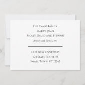 Schwarz-Weiß-Adresse im skizzierten Haus Ankündigung (Rückseite)