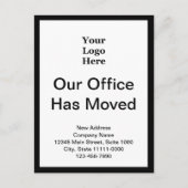 Schwarz-Weiß-Adressenänderung Postkarte (Vorderseite)