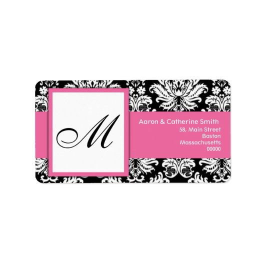 Schwarz-Weiß-Adressenmarken mit individueller Adre Adressaufkleber (Vorne)