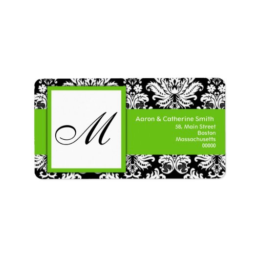 Schwarz-Weiß-Adressenmarken mit individueller Adre Adressaufkleber (Vorne)