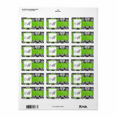 Schwarz-Weiß-Adressenmarken mit individueller Adre Adressaufkleber (Vorne)