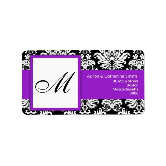 Schwarz-Weiß-Adressenmarken mit individueller Adre Adressaufkleber (Vorne)