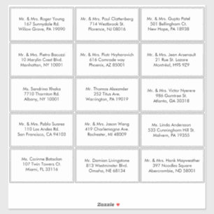 Schwarz-Weiß-Adressetikett Aufkleber