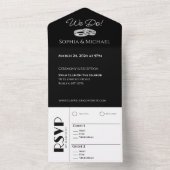 Schwarz-Weiß-Affäre: All In One Einladung (Innen Boden)