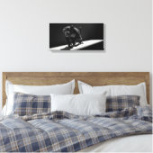 Schwarz-Weiß-Affe Leinwanddruck (Insitu (Schlafzimmer))