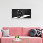Schwarz-Weiß-Affe Leinwanddruck (Insitu (Wohnzimmer))