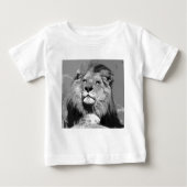 Schwarz-Weiß-Afrikanische Lion Baby T-shirt (Vorderseite)