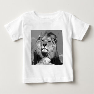 Schwarz-Weiß-Afrikanische Lion Baby T-shirt