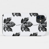 Schwarz-Weiß-Ahornleaf-Druck Case-Mate iPhone Hülle (Rückseite (Horizontal))