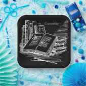 Schwarz-Weiß-Akademie Pappteller (Party)