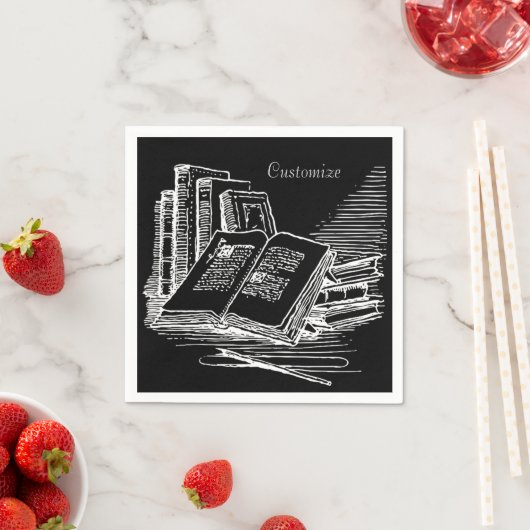 Schwarz-Weiß-Akademie Serviette (Beispiel)