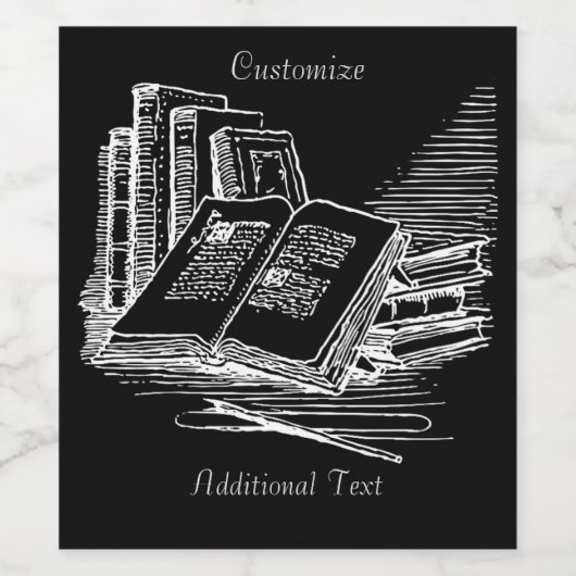 Schwarz-Weiß-Akademie Weinetikett (Einzelnes Label)