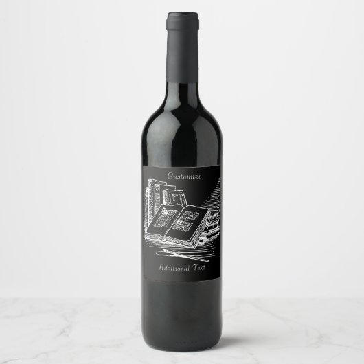 Schwarz-Weiß-Akademie Weinetikett (Vorderseite)