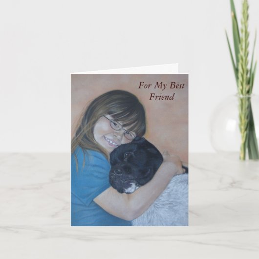 Schwarz-Weiß akita kuddliges bester Freund Karte (Vorderseite)