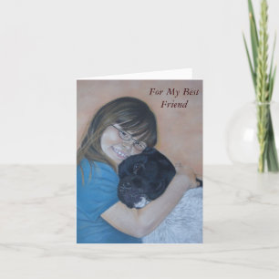 Schwarz-Weiß akita kuddliges bester Freund Karte