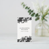 Schwarz-Weiß-Akzent Visitenkarte (Stehend Vorderseite)