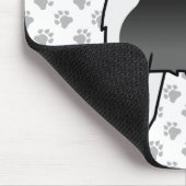 Schwarz-Weiß Alaskan Malamute Niedlicher Cartoon D Mousepad (Ecke)