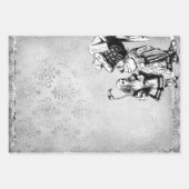 Schwarz-Weiß-Alice im Wunderland mit Duchess Geschenkpapier Set (Vorderseite 2)