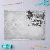 Schwarz-Weiß-Alice im Wunderland mit Duchess Seidenpapier (Basteln)