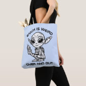 Schwarz-Weiß-Alien Tasche (Von Nahem)