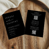 Schwarz & Weiß Alles in einer Größe 6,5"x8,75" Hoc Einladung