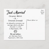 Schwarz-Weiß-Alleskönner Ankündigungspostkarte (Rückseite)