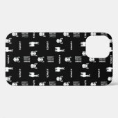 Schwarz-Weiß-Alpaca-iPhone 12 Hüllen von Wighar (Rückseite (Horizontal))