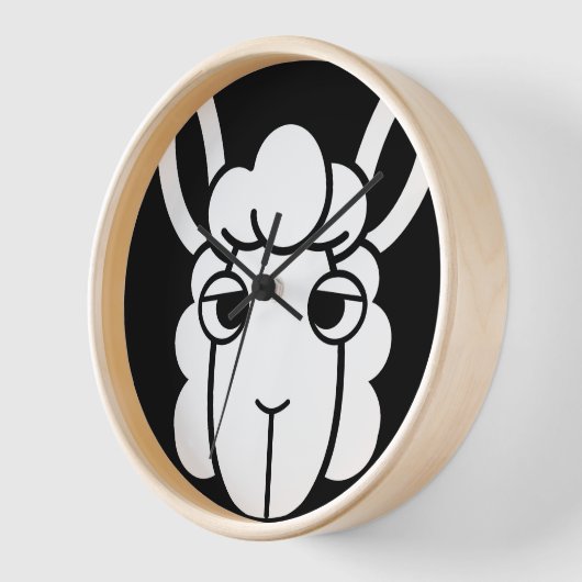 Schwarz-Weiß-Alpaca-Uhr von Wighar Uhr (Winkel)