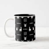Schwarz-Weiß-Alpaca Zwei-Tonen-Tasse von Wighar Zweifarbige Tasse (Links)